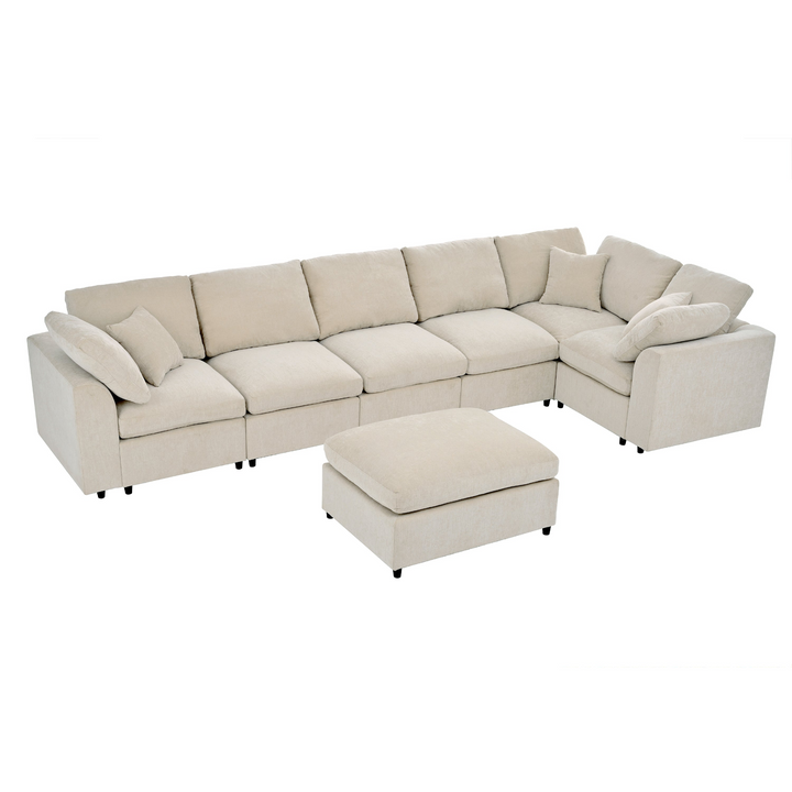 The Amalfi Grande 7-Piece Mediterranean Sofa - Mediterranean Tuscan Contemporary Home Decor Furniture