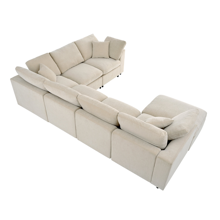 The Amalfi Grande 7-Piece Mediterranean Sofa - Mediterranean Tuscan Contemporary Home Decor Furniture