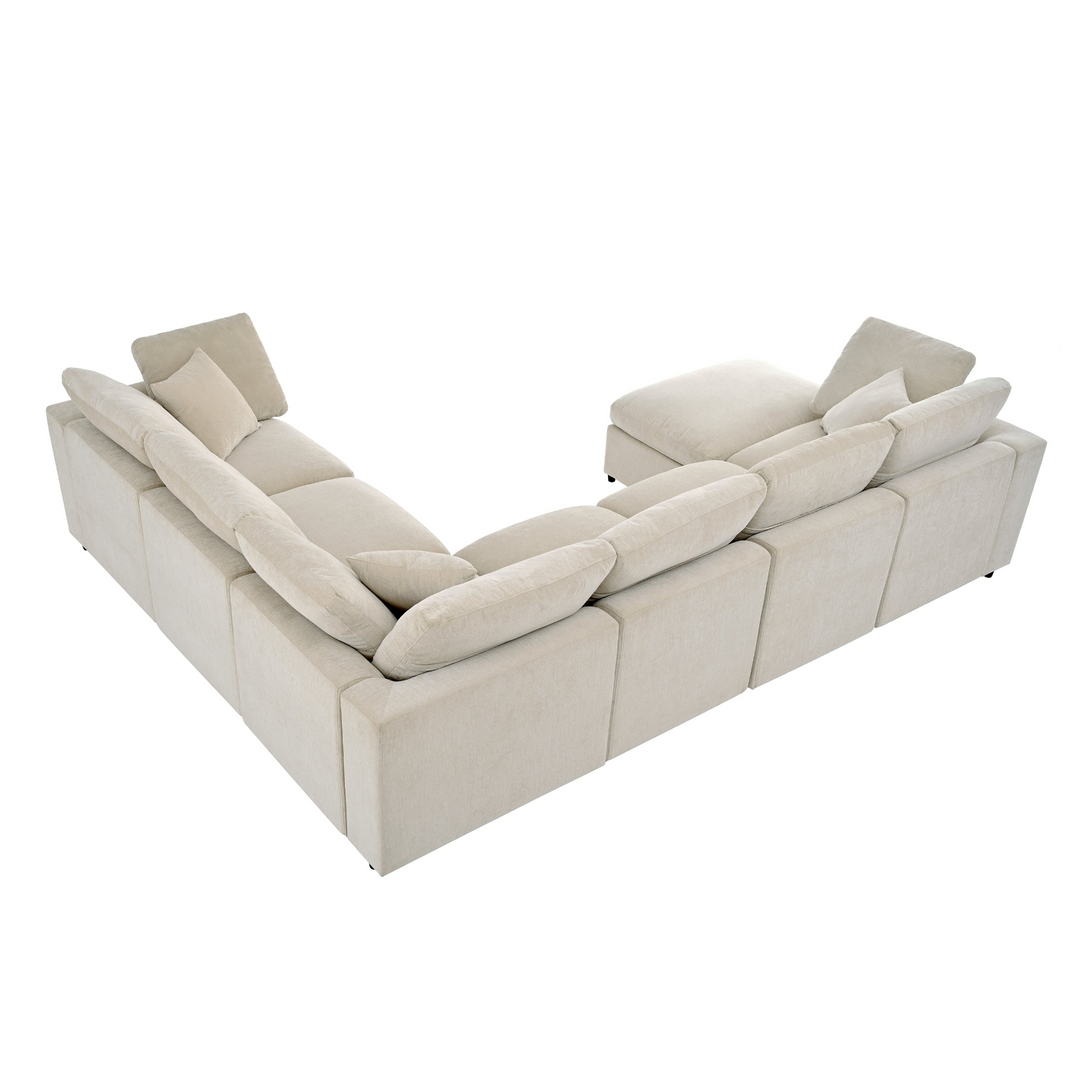 The Amalfi Grande 7-Piece Mediterranean Sofa - Mediterranean Tuscan Contemporary Home Decor Furniture
