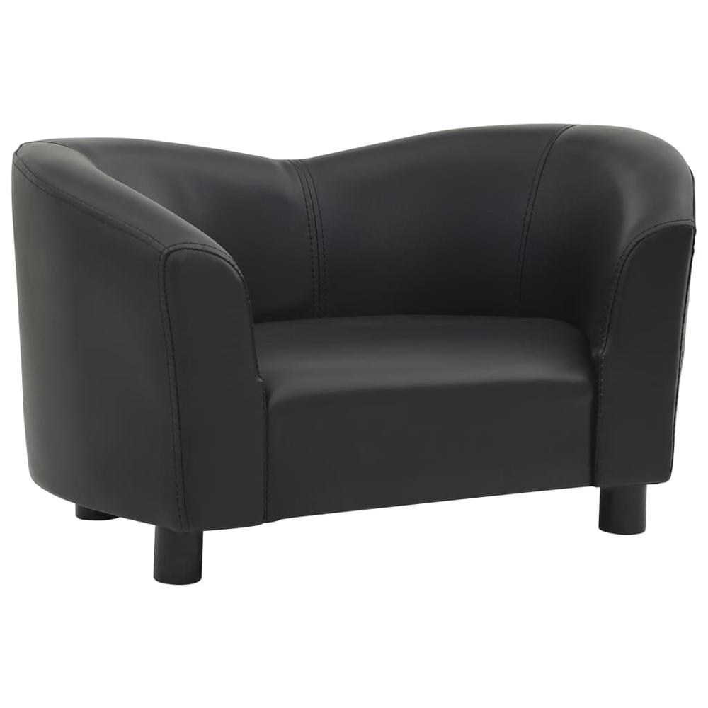 Boho Aesthetic vidaXL Dog Sofa Black 26.4"x16.1"x15.4" Faux Leather | Biophilic Design Airbnb Decor Furniture 