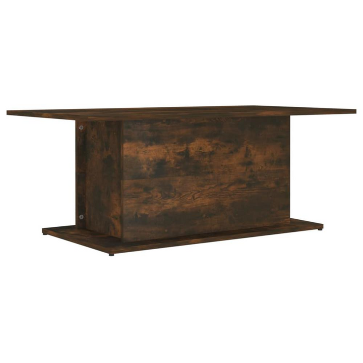 Boho Aesthetic Barnwood  | Smoked Oak Wood Coffee Table | Biophilic Design Airbnb Decor Furniture 