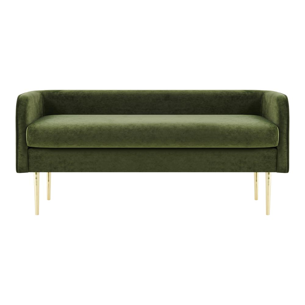 Boho Aesthetic Marsha Velvet Bench | Biophilic Design Airbnb Decor Furniture 