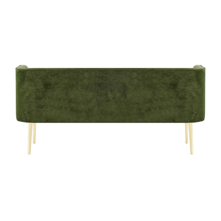 Boho Aesthetic Marsha Velvet Bench | Biophilic Design Airbnb Decor Furniture 