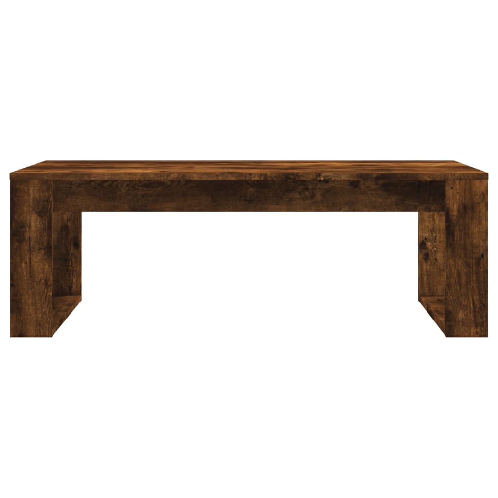 Boho Aesthetic The Harvest | Farmhouse Smoked Oak Wood Coffee Table | Biophilic Design Airbnb Decor Furniture 
