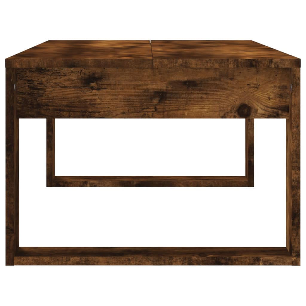 Boho Aesthetic The Harvest | Farmhouse Smoked Oak Wood Coffee Table | Biophilic Design Airbnb Decor Furniture 