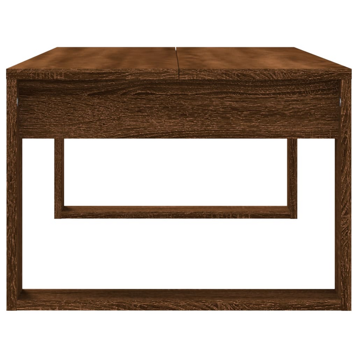 Boho Aesthetic Brown Oak Coffee Table | Biophilic Design Airbnb Decor Furniture 