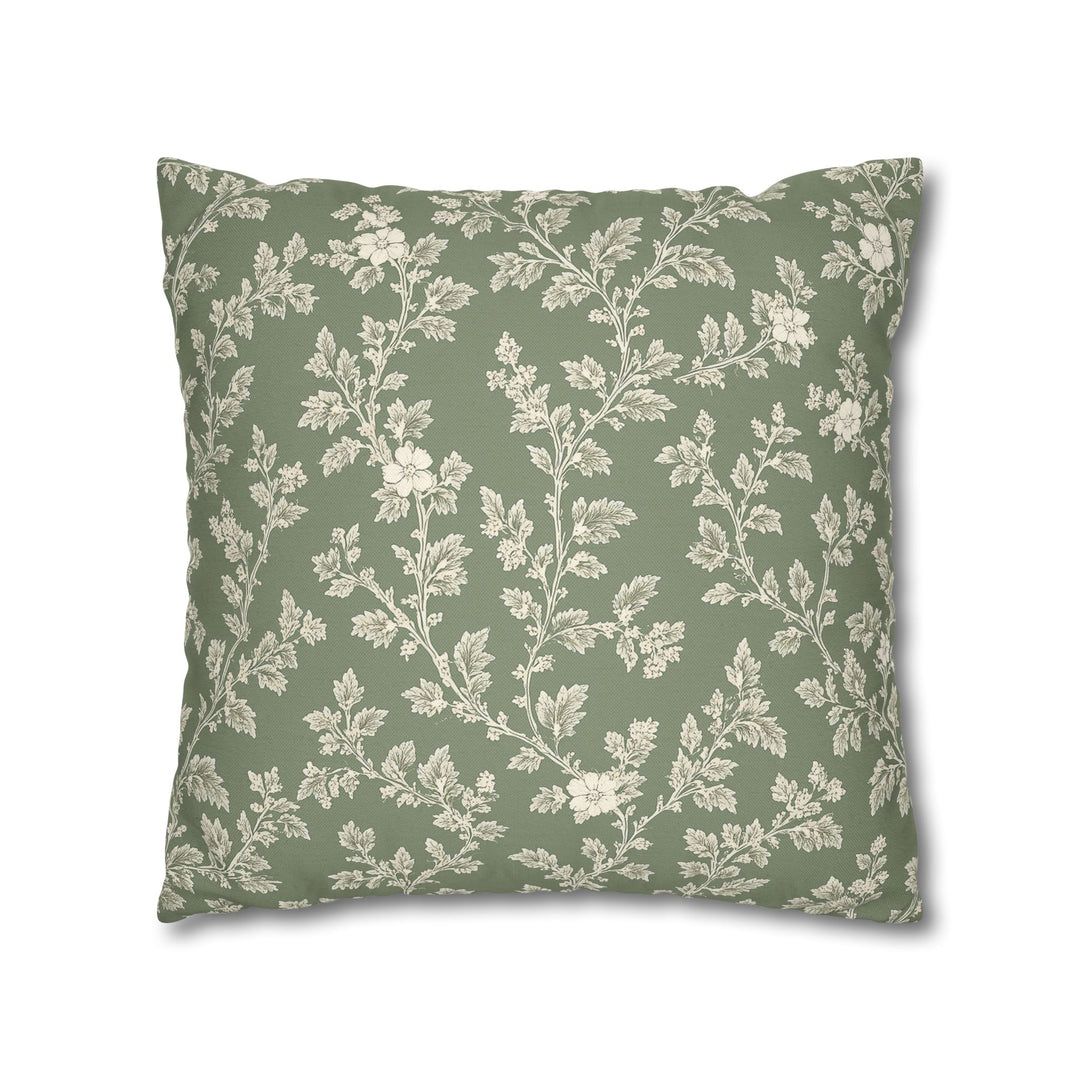 Buy farmhouse furniture Clover Hill - Cream &amp; Sage Floral Pillowcase By. Artisan Blooms - Modern Cottage Farmhouse Furniture