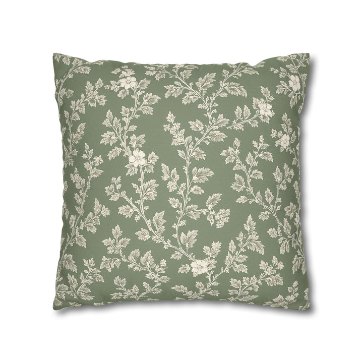 Buy farmhouse furniture Clover Hill - Cream &amp; Sage Floral Pillowcase By. Artisan Blooms - Modern Cottage Farmhouse Furniture