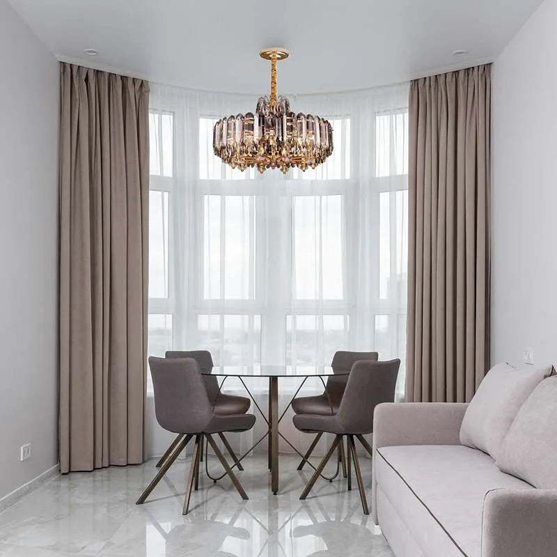 Boho Aesthetic Crystal Chandelier Hanging Suspension Multi-Layered Lights ~5009 | Biophilic Design Airbnb Decor Furniture 
