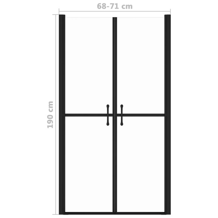 Boho Aesthetic vidaXL Shower Door Clear ESG (26.8"-28")x74.8" | Biophilic Design Airbnb Decor Furniture 