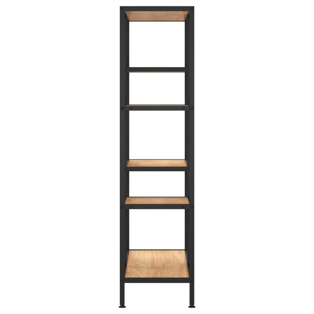 Boho Aesthetic Book Shelf 31.5"x11.8"x47.2" Steel and Engineered Wood | Biophilic Design Airbnb Decor Furniture 