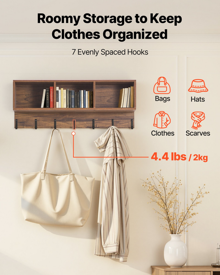 Farmhouse 3-in-1 Shoe Coat Rack Combo Set with Hooks and Bookshelf - Mediterranean Italian Contemporary Home Decor Furniture