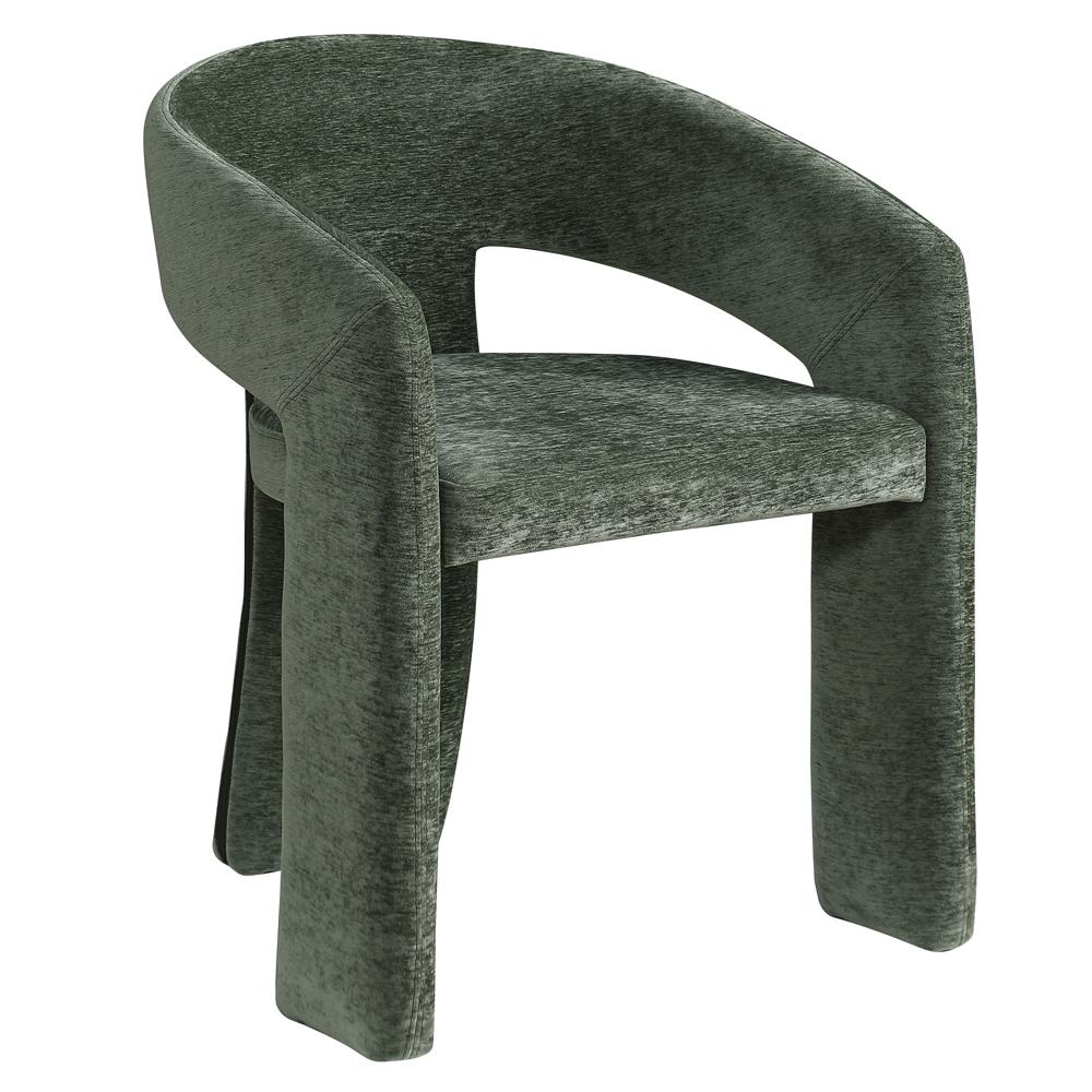 Boho Aesthetic Modern Green Velvet Accent Chair | Biophilic Design Airbnb Decor Furniture 