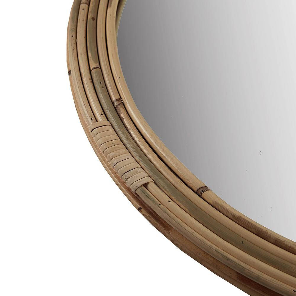 Buy farmhouse furniture Natural Rattan Round Wall Mirror - Modern Cottage Farmhouse Furniture