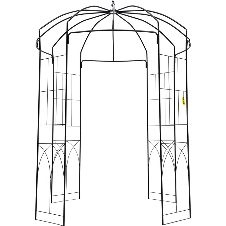 Boho Aesthetic VEVOR Birdcage Shape Garden Arbor,8' High x 5.2' Wide, Heavy Duty Wrought Iron Arbor, Wedding Arch Trellis for Climbing Vines in Outdoor Garden, Lawn, Backyard, Patio, Black | Biophilic Design Airbnb Decor Furniture 