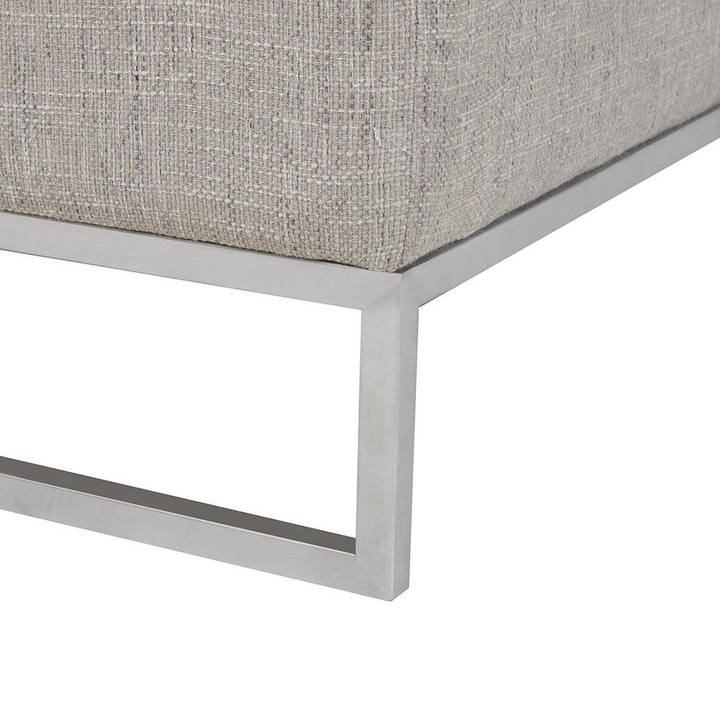 Boho Aesthetic Crawford Storage Upholstered Bench | Biophilic Design Airbnb Decor Furniture 