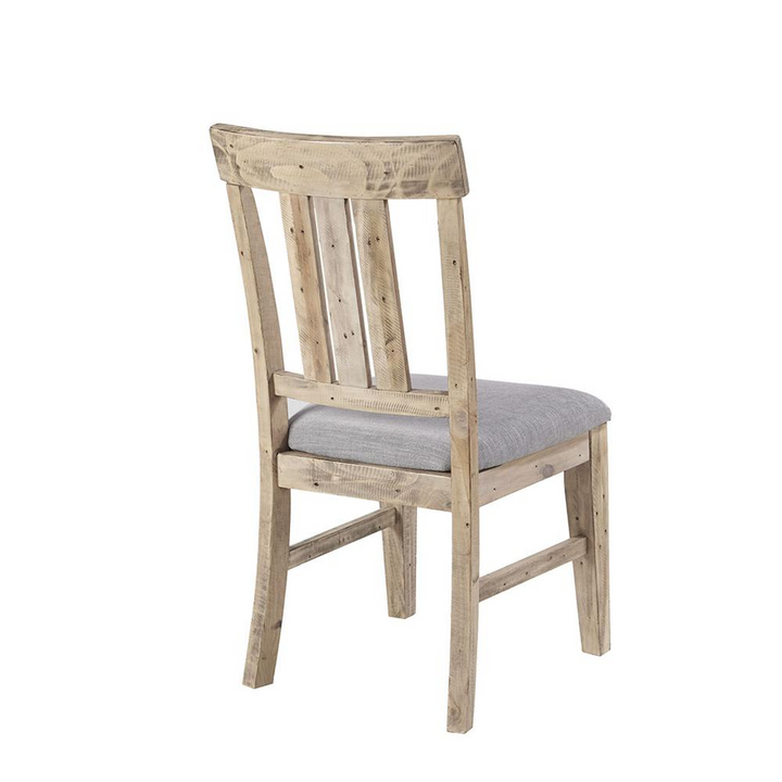 Boho Aesthetic Sonoma | Grey Upholstered Seat Dining Side Chair | Biophilic Design Airbnb Decor Furniture 