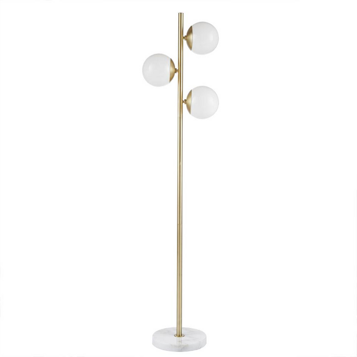 Boho Aesthetic Modern Mid Century Gold Bubble Glass Floor Lamp | Biophilic Design Airbnb Decor Furniture 