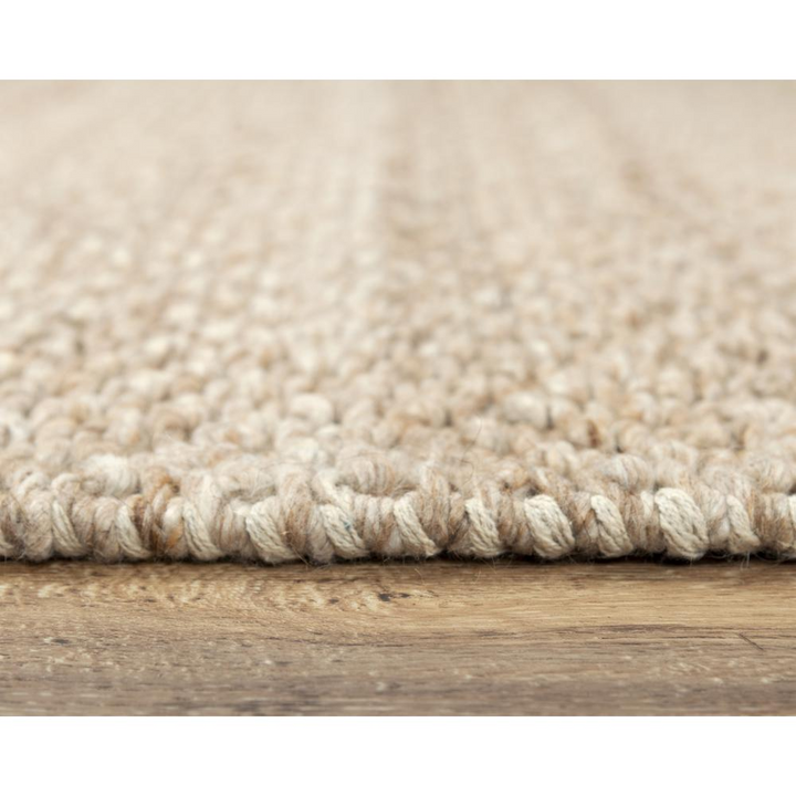 Sepia Hand Woven Flat Weave Pile Wool/ Polyester Rug, 5' x 7'6" - Mediterranean Italian Contemporary Home Decor Furniture