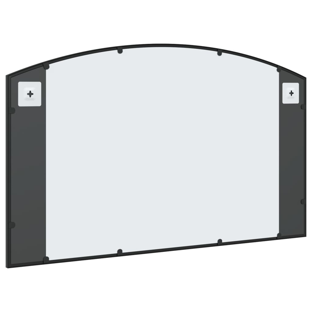 Boho Aesthetic Le Caen | Larege Black Grid Wall Mirror 39.4"x23.6" Arch Iron | Biophilic Design Airbnb Decor Furniture 