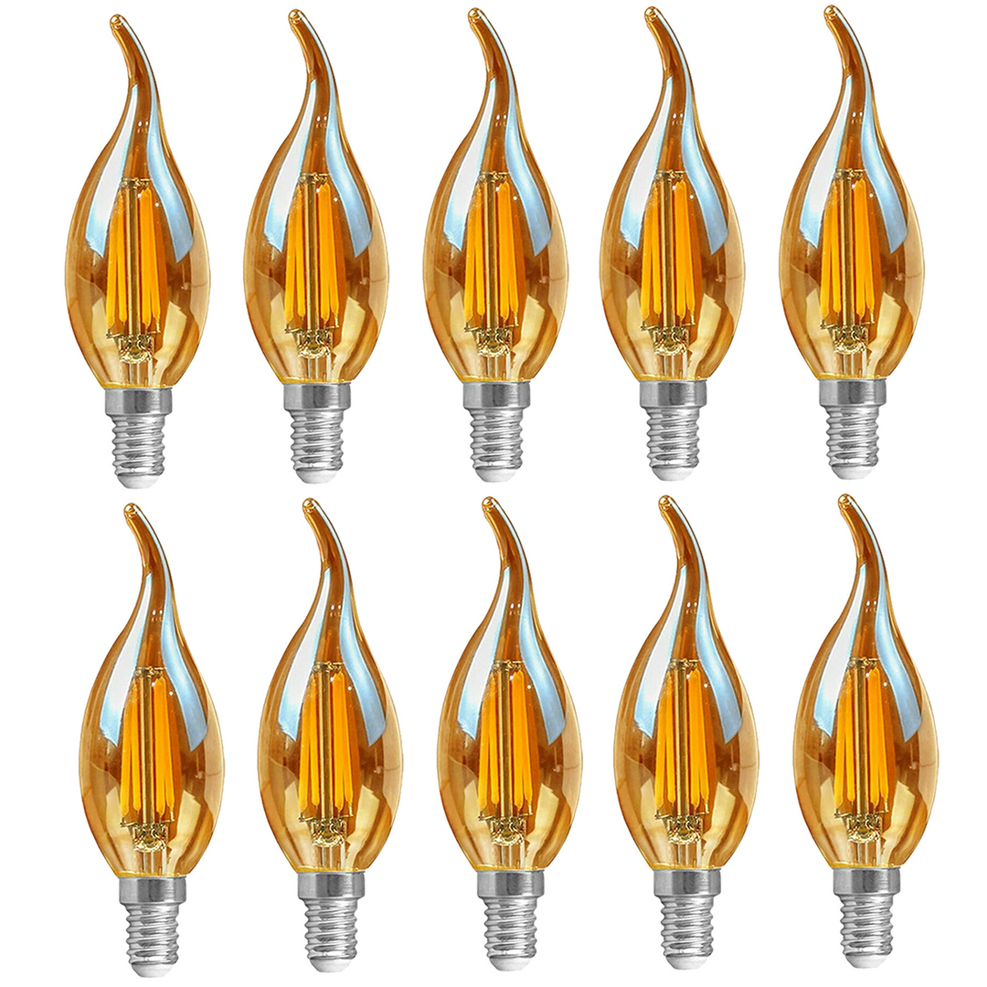 Boho Aesthetic E12 4W C35 LED Candelabra Bulbs 2200K Warm White Dimmable LED Filament Bulb~1041 | Biophilic Design Airbnb Decor Furniture 