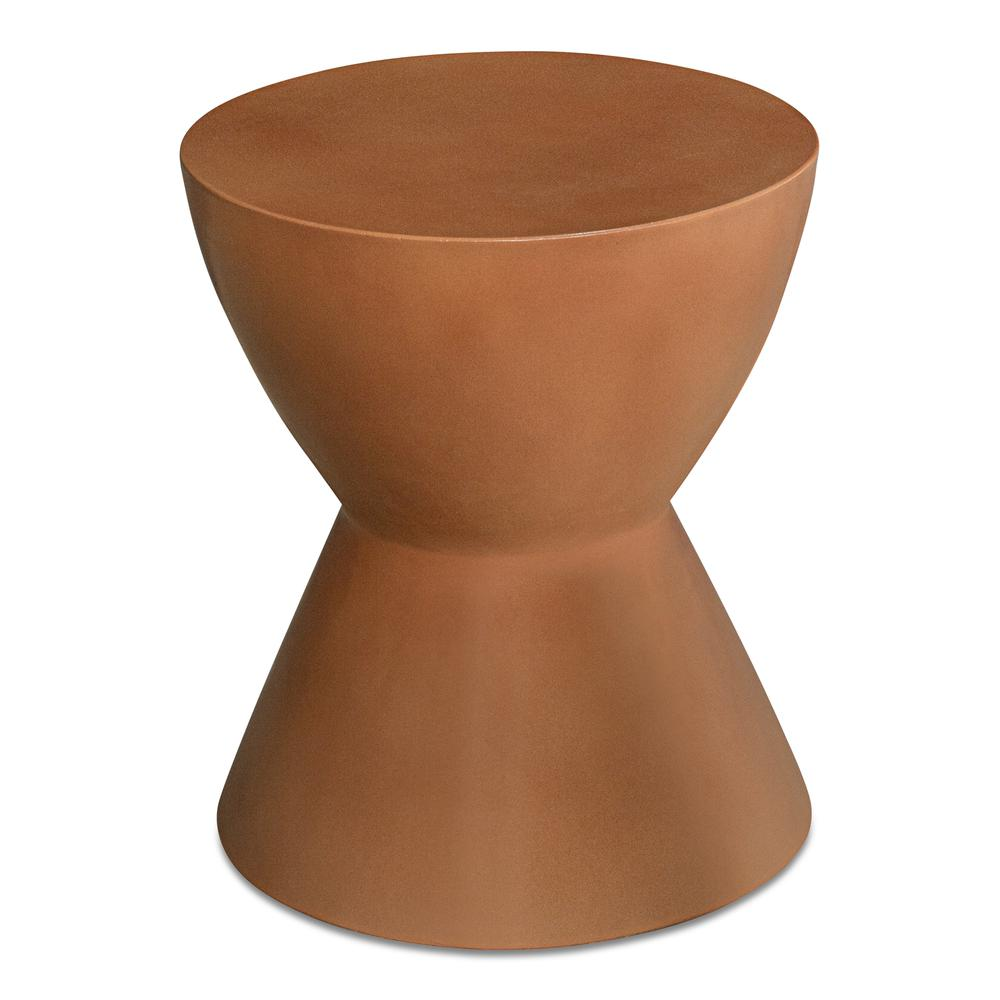 Buy farmhouse furniture Hourglass Outdoor Stool Terracotta - Modern Cottage Farmhouse Furniture