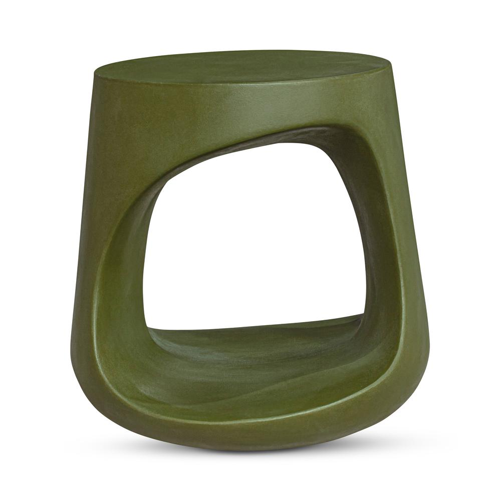 Boho Aesthetic Rothko Outdoor Stool Green | Biophilic Design Airbnb Decor Furniture 