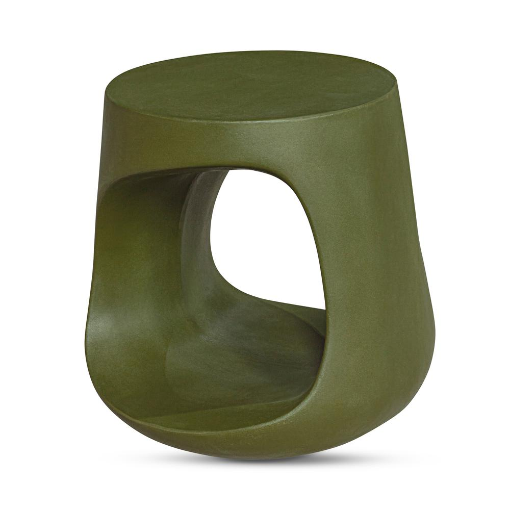 Boho Aesthetic Rothko Outdoor Stool Green | Biophilic Design Airbnb Decor Furniture 