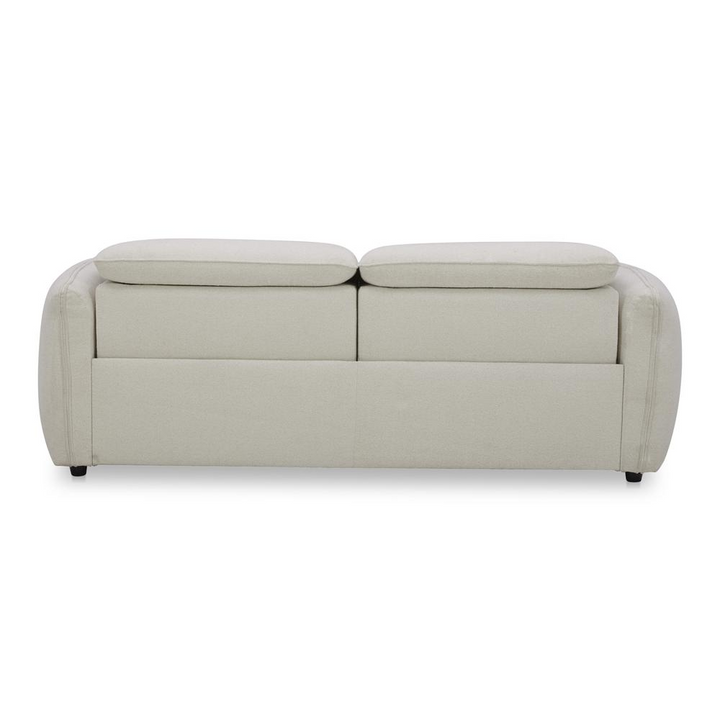 Boho Aesthetic Eli | Large 2 Seater Power Recliner Sofa Warm White | Biophilic Design Airbnb Decor Furniture 