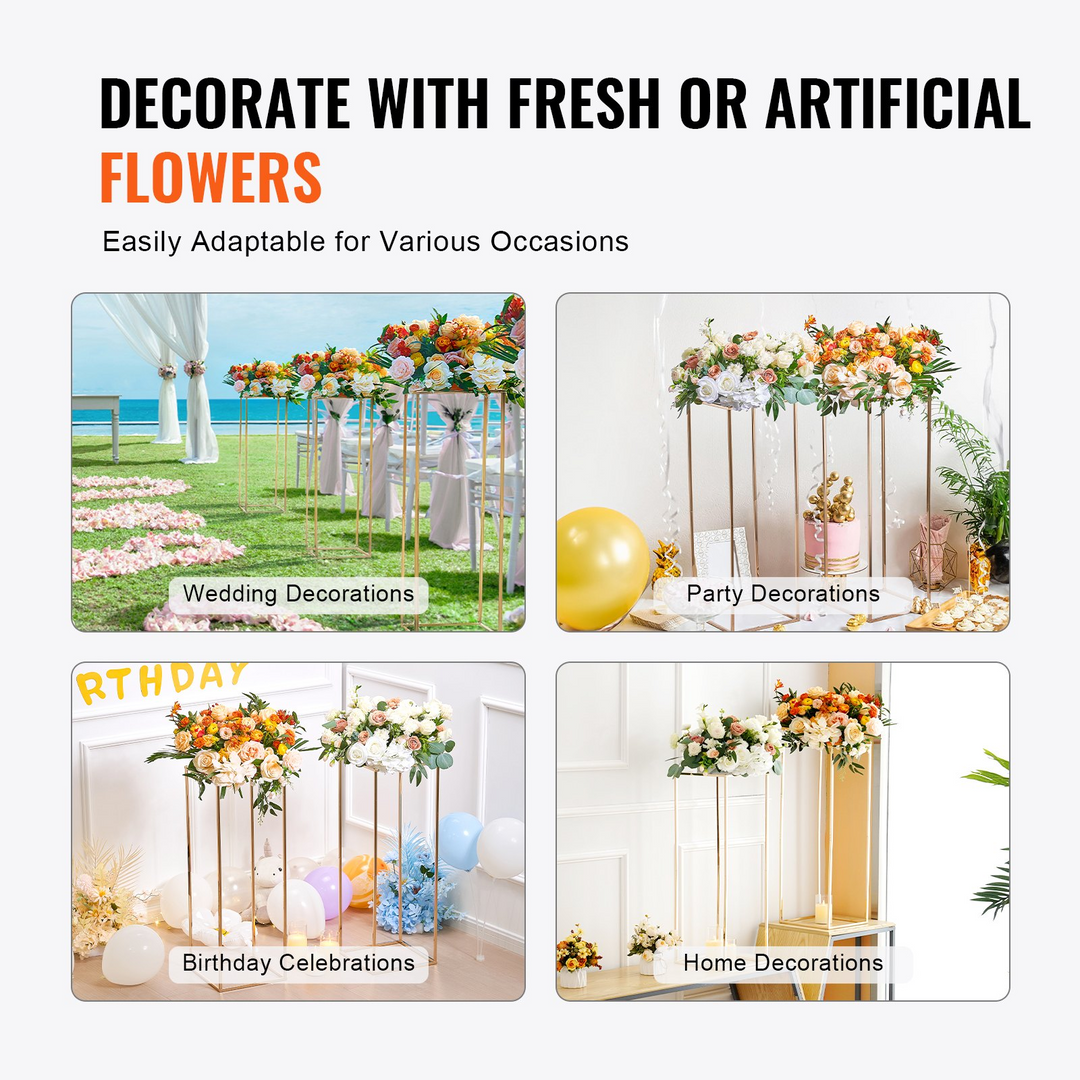 Boho Aesthetic Wedding Centerpieces Column Flower Vases Crystal Tall Crystal Wedding Flowers Stand | Biophilic Design Airbnb Decor Furniture 