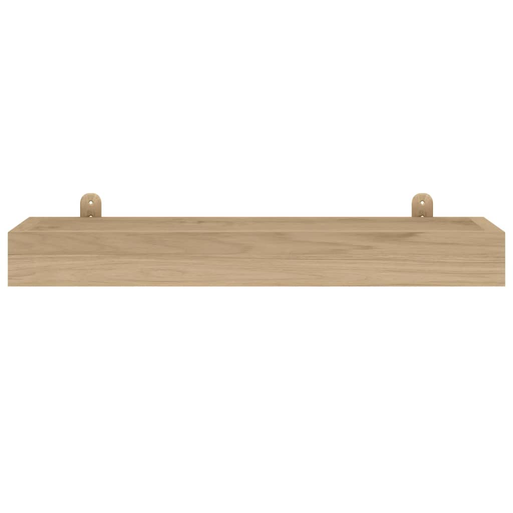 Boho Aesthetic Wall Shelves 2 pcs 23.6"x5.9"x2.4" Solid Wood Teak | Biophilic Design Airbnb Decor Furniture 
