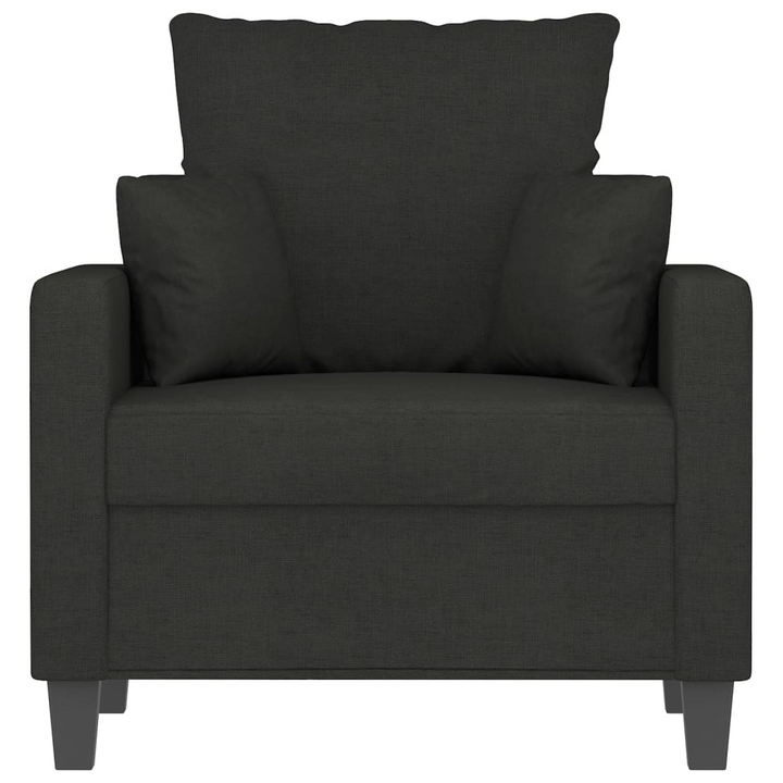 Boho Aesthetic vidaXL Sofa Chair Black 23.6" Fabric | Biophilic Design Airbnb Decor Furniture 