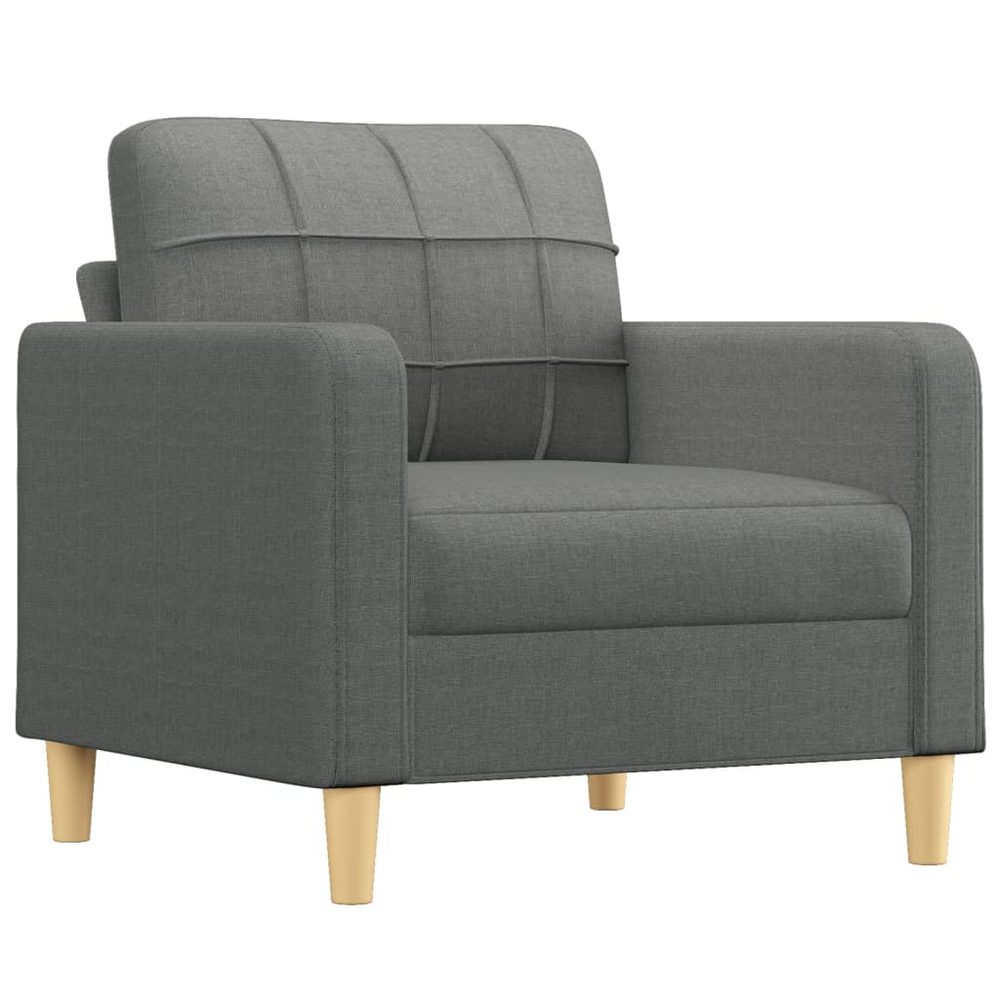 Boho Aesthetic vidaXL Sofa Chair Dark Gray 23.6" Fabric | Biophilic Design Airbnb Decor Furniture 