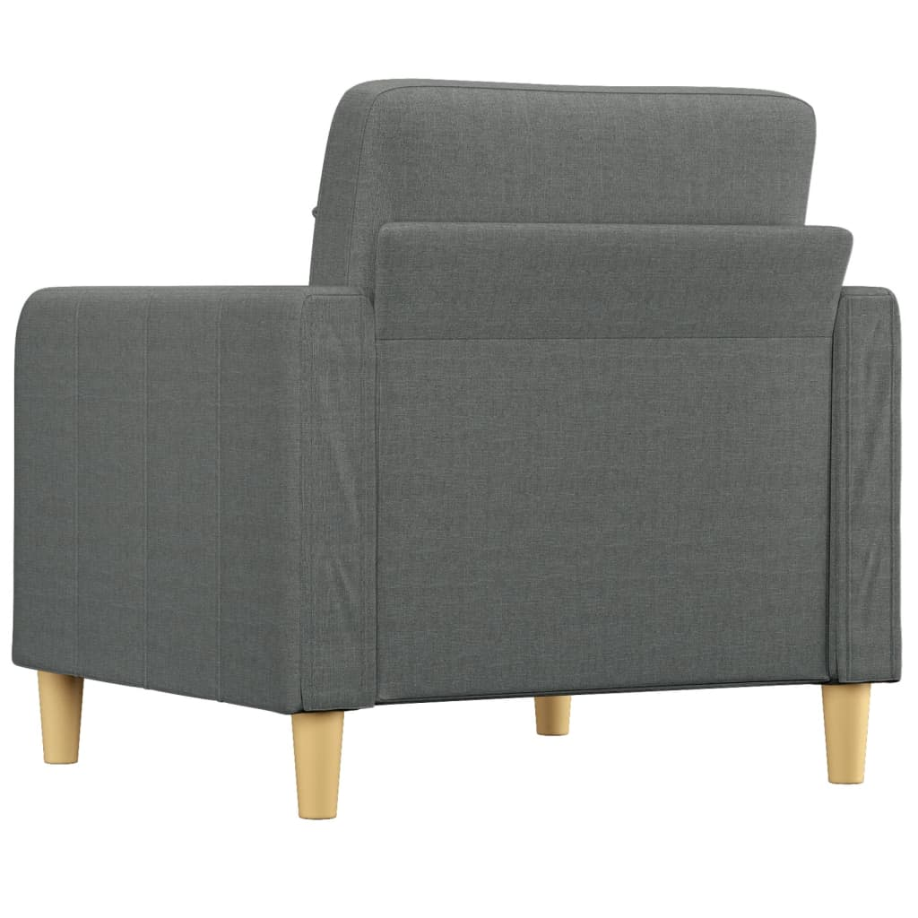 Boho Aesthetic vidaXL Sofa Chair Dark Gray 23.6" Fabric | Biophilic Design Airbnb Decor Furniture 