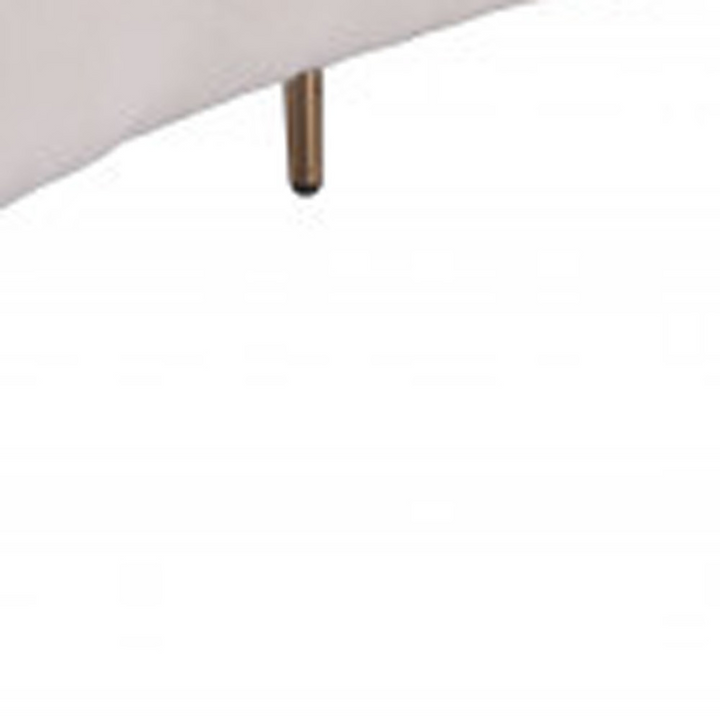 Boho Aesthetic La Lille | Designer Luxury White Polyester Blend And Gold Sofa | Biophilic Design Airbnb Decor Furniture 