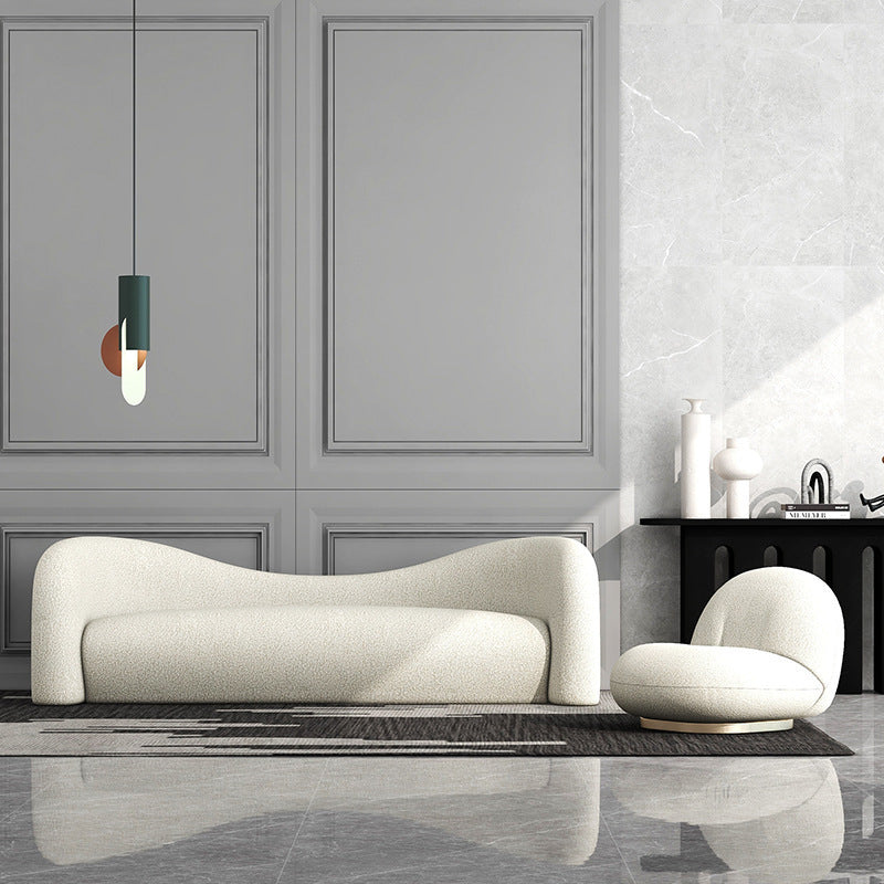 Cielo | Large Modern Mediterranean Lamb Wool Luxury Sofa - Mediterranean Tuscan Contemporary Home Decor Furniture