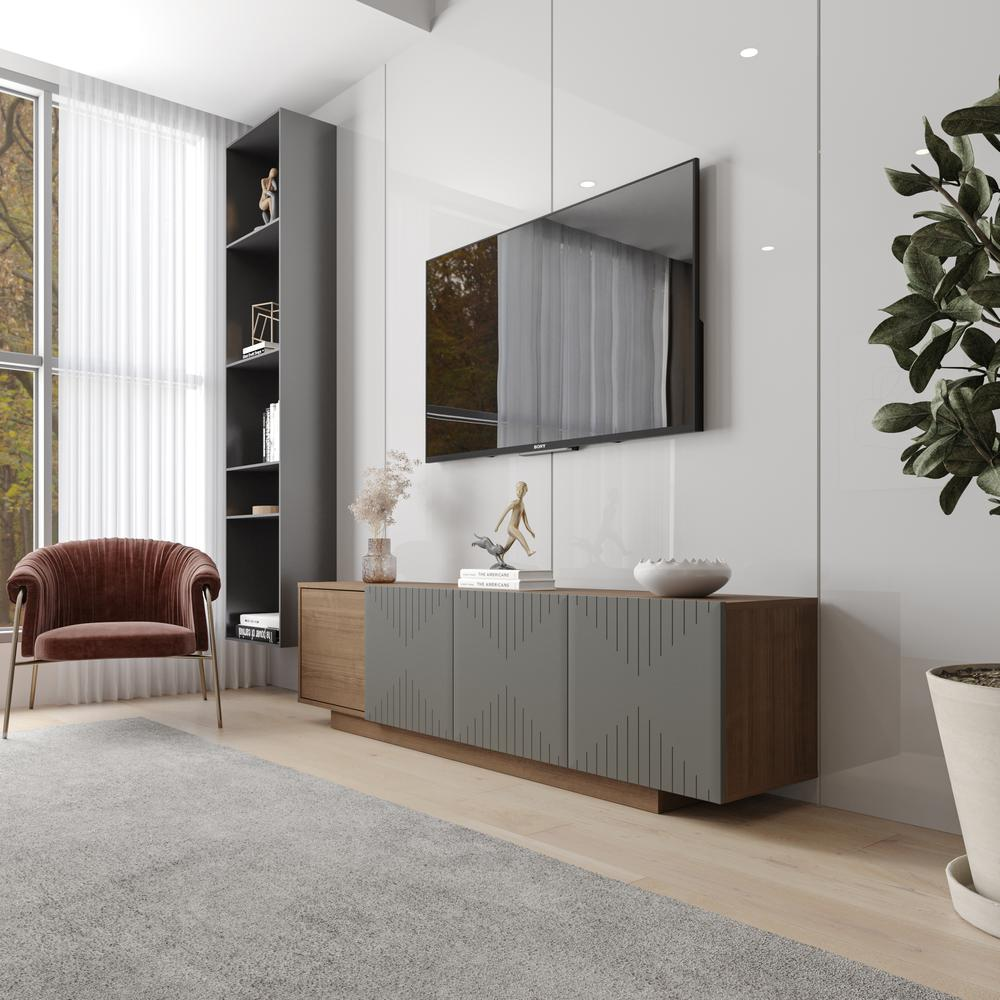 Boho Aesthetic Riva Tv Stand, 72- Inch | Biophilic Design Airbnb Decor Furniture 