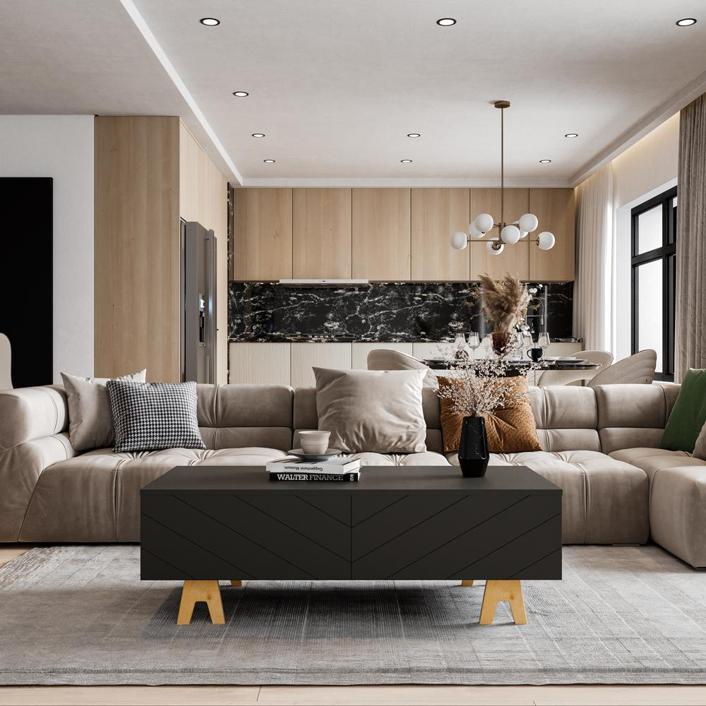 Boho Aesthetic Runway Coffee Table | Biophilic Design Airbnb Decor Furniture 