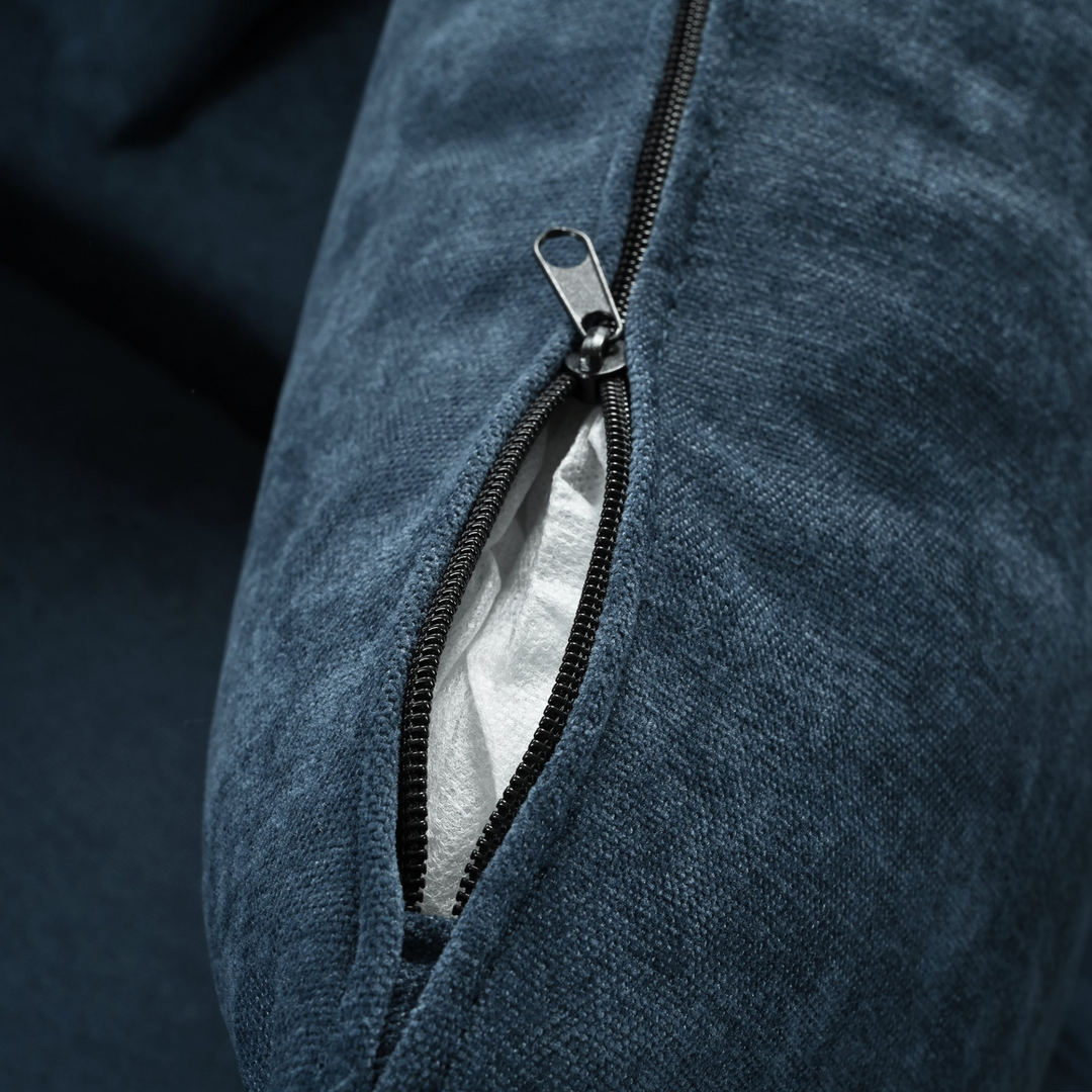 U-shaped Freely Transformable Modular Corner Sofa with Two Ottomans - Mediterranean Italian Contemporary Home Decor Furniture