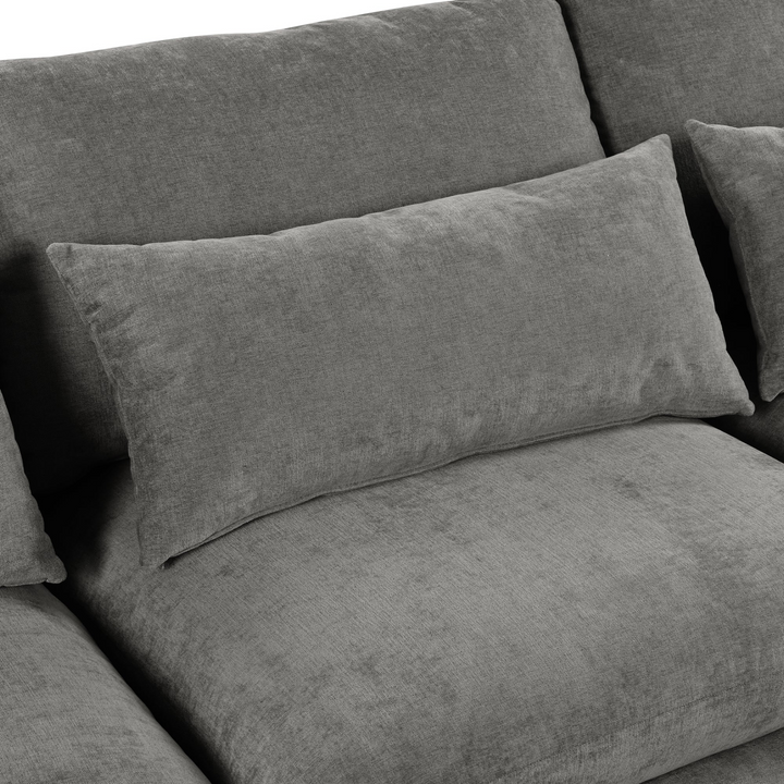 U-shaped Freely Transformable Modular Corner Sofa with Two Ottomans - Mediterranean Italian Contemporary Home Decor Furniture