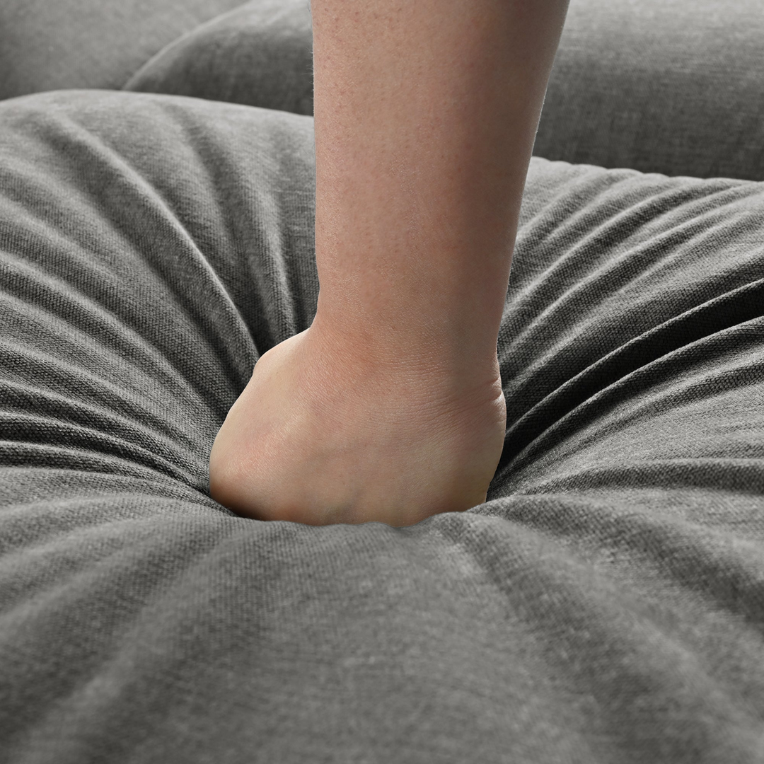 U-shaped Freely Transformable Modular Corner Sofa with Two Ottomans - Mediterranean Italian Contemporary Home Decor Furniture