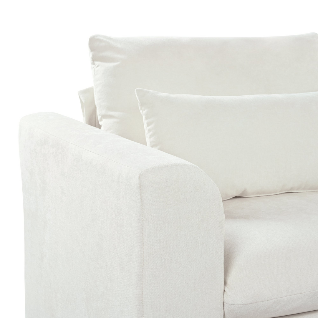 U-shaped Freely Transformable Modular Corner Sofa with Two Ottomans - Mediterranean Italian Contemporary Home Decor Furniture