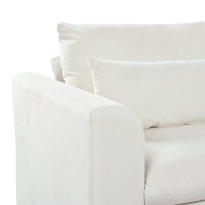 U-shaped Freely Transformable Modular Corner Sofa with Two Ottomans - Mediterranean Italian Contemporary Home Decor Furniture