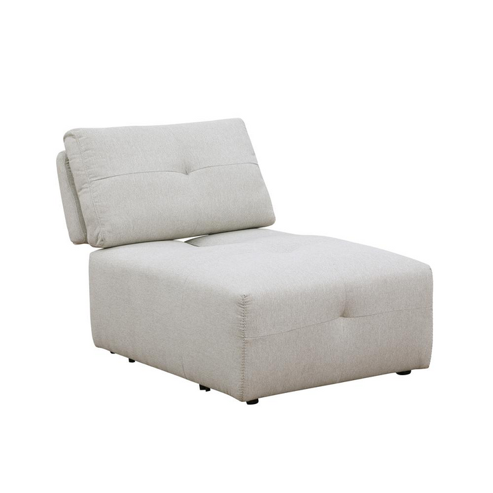 Boho Aesthetic Mid Century Modern Beige Armless Chair | Biophilic Design Airbnb Decor Furniture 