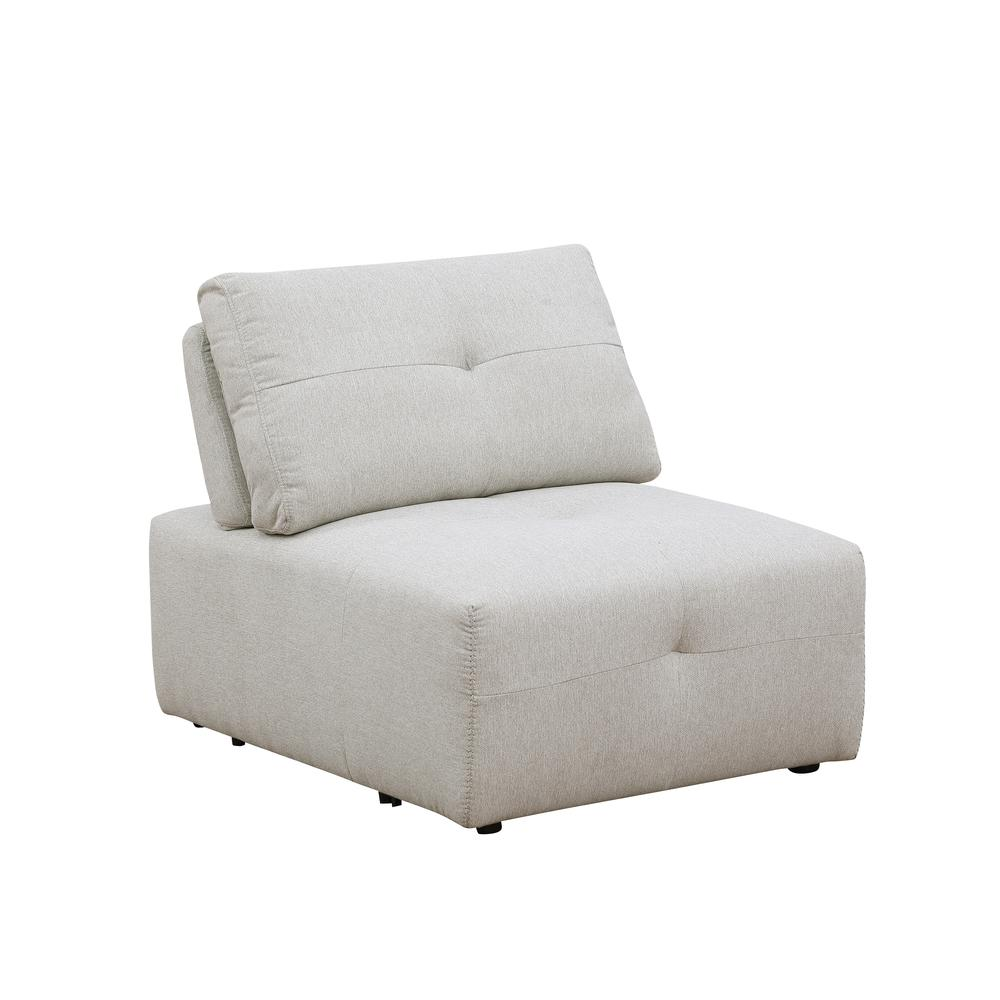 Boho Aesthetic Mid Century Modern Beige Armless Chair | Biophilic Design Airbnb Decor Furniture 