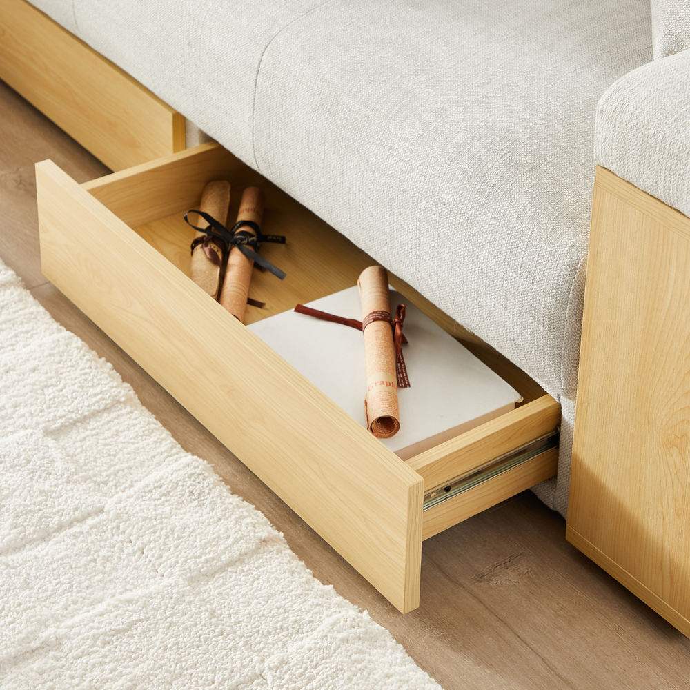 Boho Aesthetic Bamboo | Modern Boho Luxury Multi-functional Sofa Couch | Biophilic Design Airbnb Decor Furniture 