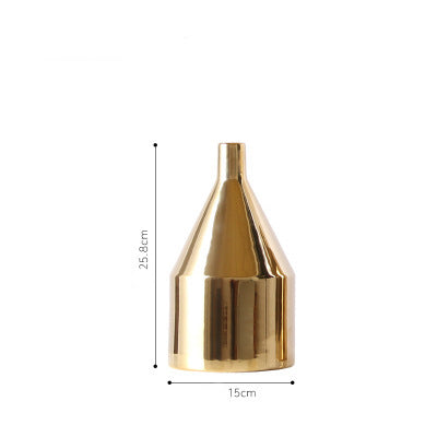 Le Locri | Modern Mediterranean Gold Luxury Vase - Mediterranean Italian Contemporary Home Decor Furniture