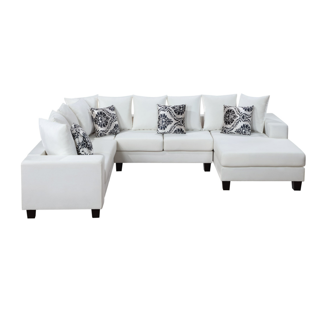 Boho Aesthetic Large White Simple Minimalist Sofa Sectional | Biophilic Design Airbnb Decor Furniture 