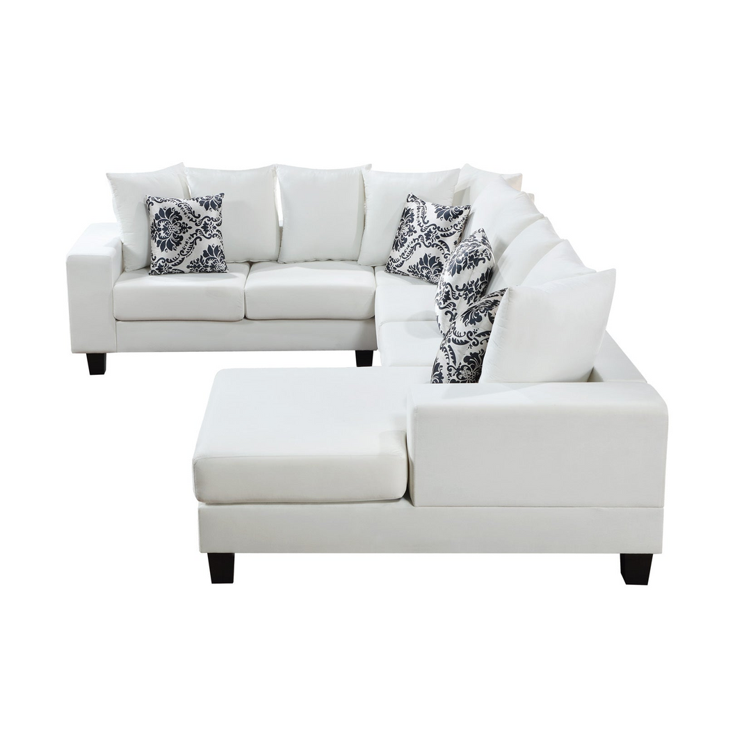 Boho Aesthetic Large White Simple Minimalist Sofa Sectional | Biophilic Design Airbnb Decor Furniture 