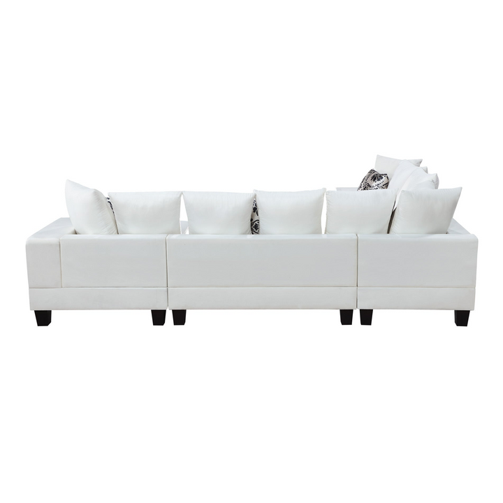 Boho Aesthetic Large White Simple Minimalist Sofa Sectional | Biophilic Design Airbnb Decor Furniture 